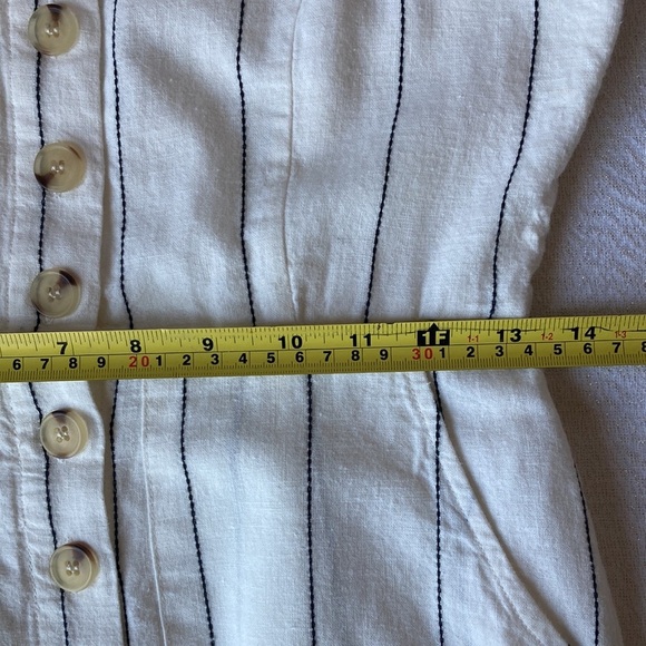 Forever 21 Sheath White striped Dress Size Small - Picture 7 of 9